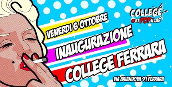 College #BePOPular 06.10.2017 dσnnα σmαggíσ €1 єntrσ OO.OO