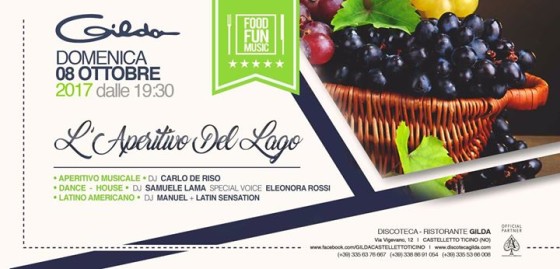 Discoteca Gilda ••• L’Aperitivo del Lago • Domenica 08 ott 2017