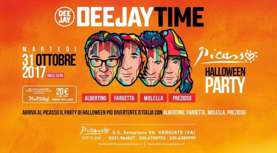 Discoteca Picasso • Deejay TIME • Halloween • Martedì 31 Ottobre