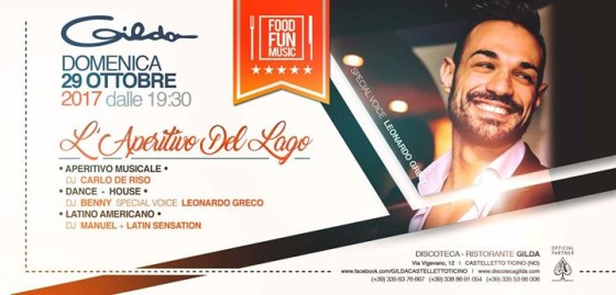 Discoteca Gilda ••• L’Aperitivo del Lago • Domenica 29 ott 2017