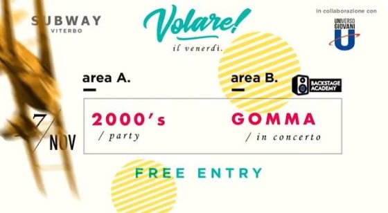 Volare // Venerdi 27 Ottobre // It Party // Free ENTRY