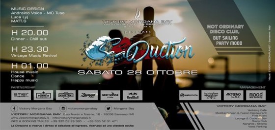 Sabato 28 Ottobre 2017 #SeaDuction Victory Morgana Bay