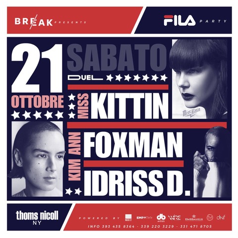 Miss Kittin, Kimm Ann Foxmann, Idriss D al Duel Club di Pozzuoli