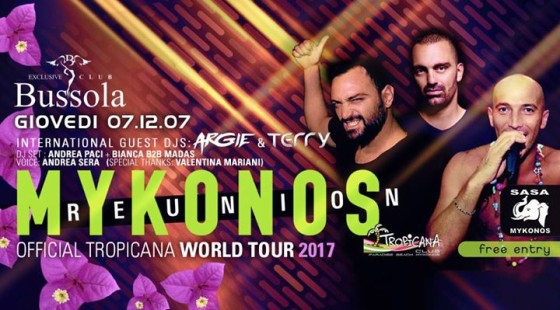 MYKONOS REUNION-Free Entry