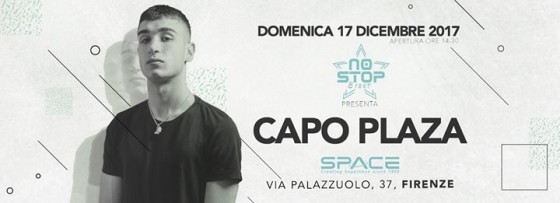 CAPO PLAZA live ★ Space No Stop ★ Domenica 17 Dicembre