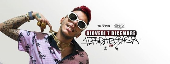 SFERA Ebbasta LIVE 7 Dicembre ONYX Club