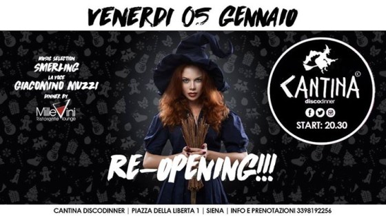 Venerdi 05 Gennaio – Friday Cantina Re-Opening “La Befana”