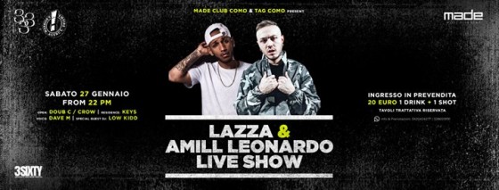 ★Lazza & Amill Leonardo Live Show★ 27/01/2018 – MADE CLUB