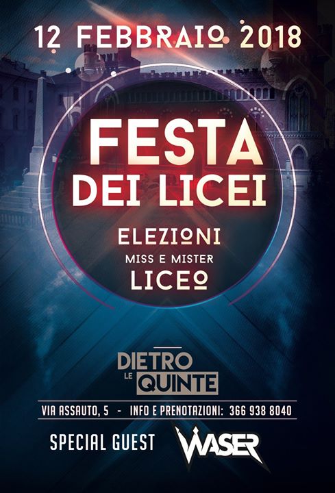 Lunedì 12 Febbraio- Festa dei Licei – Miss e Mister liceo!