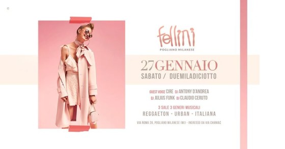 Sabato Notte • 27.01 • Discoteca Fellini