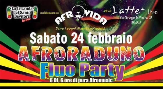 AFRORADUNO FLUO PARTY.. 6 DJ, 6 ORE DI PURA AFROMUSIC