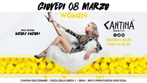 Giovedì 8 Marzo – Cantina Women – Special Edition