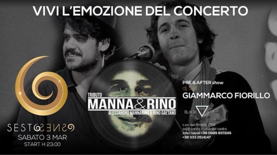 Tributo MANNA&RINO • Vivi l’Emozione del Concerto • Sesto Senso