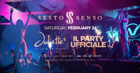 Sesto Senso • Juliette96 il Party Ufficiale • Sabato 24 Febbraio
