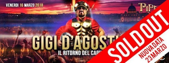 SOLD OUT: Gigi D’Agostino – Il Ritorno del Capitano – Piper Club