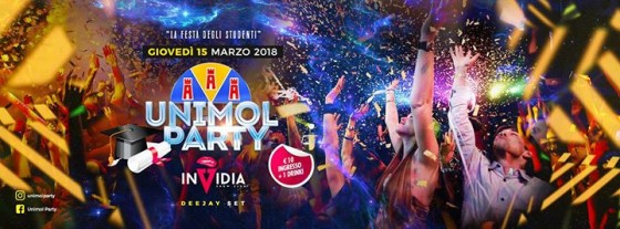 Unimol Party – La festa degli studenti – 15 Mar @InvidiaShowClub