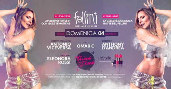 Think In Pink • 04.03 • Aperitivo e Discoteca Fellini