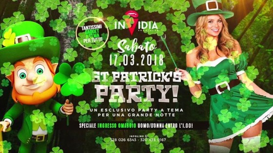 St Patrick’s party • La notte di San Patrizio • Sabato 17 Marzo
