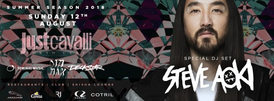 Il 12 Agosto 2018 Steve Aoki al Just Cavalli Club & Restaurant di Porto Cervo