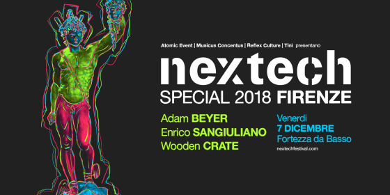 Nextech Special prenatalizio a Firenze con Adam Beyer, Enrico Sangiuliano, Wooden Crate