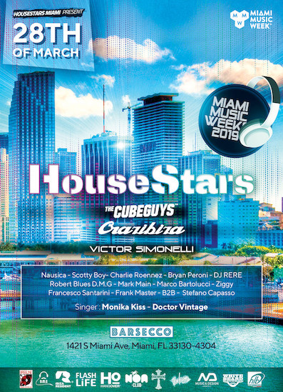 La Miami Music Week al Barsecco con The Cube Guys, Crazibiza, Victor Simonelli